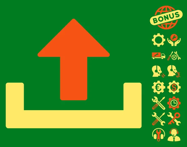 Carregar ícone de vetor com bônus de ferramentas —  Vetores de Stock