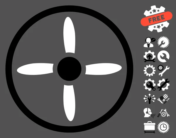 Ícone do vetor do parafuso do drone com bônus das ferramentas — Vetor de Stock
