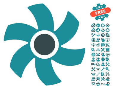 Araçlar Bonus ile Rotor Vektör Simgesi