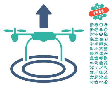 Araçlar Bonusu ile Drone Vektör Simgesini Başlat