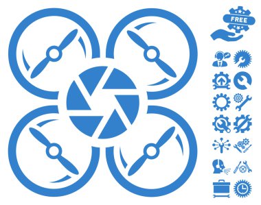 Araçlar bonus ile Shutter Drone Vektör Simgesi