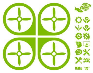 Araçlar Bonus ile Nanocopter Vektör Simgesi