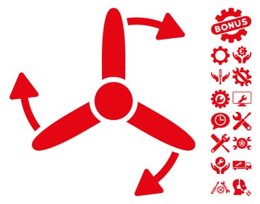 Üç uçlu vidalı döndürme vektör simgesi araçlar Bonus ile