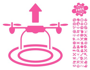 Araçlar Bonusu ile Drone Vektör Simgesini Başlat