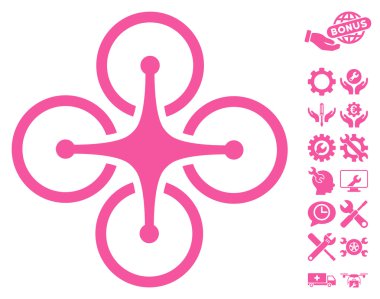 Airdrone Vector Icon With Tools Bonus