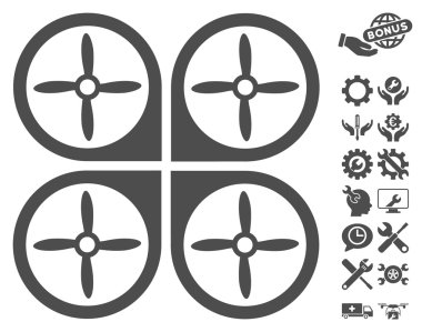 Araçlar Bonus ile Nanocopter Vektör Simgesi