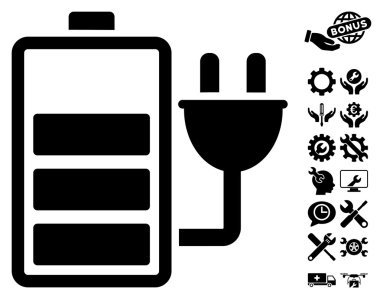 Araçlar Bonusu ile Pil Vektör Simgesini Şarj Edin