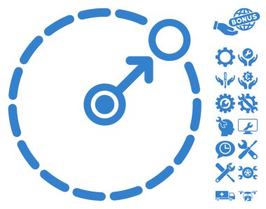 Araçlar bonus ile Yuvarlak Alan Kenarlığı Vektör Simgesi