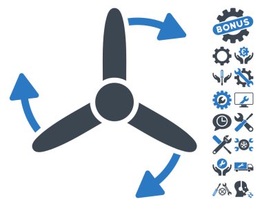 Üç uçlu vidalı döndürme vektör simgesi araçlar Bonus ile