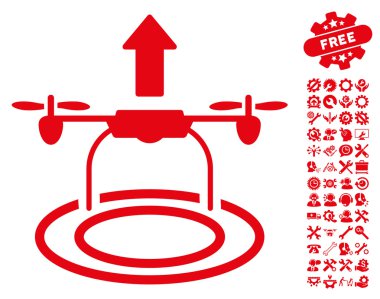 Araçlar Bonusu ile Drone Vektör Simgesini Başlat
