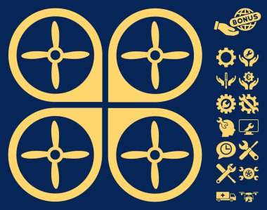 Araçlar Bonus ile Nanocopter Vektör Simgesi