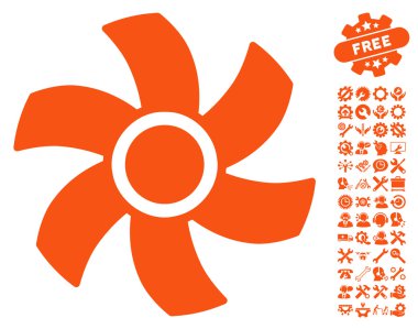 Araçlar Bonus ile Rotor Vektör Simgesi