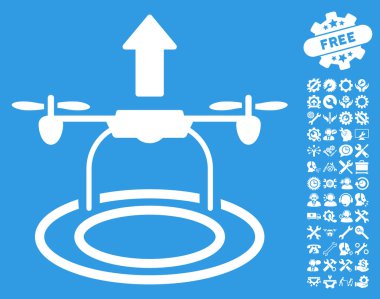 Araçlar Bonusu ile Drone Vektör Simgesini Başlat