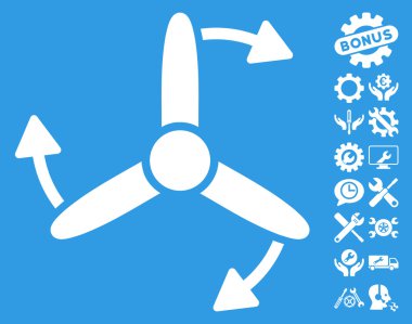 Üç uçlu vidalı döndürme vektör simgesi araçlar Bonus ile