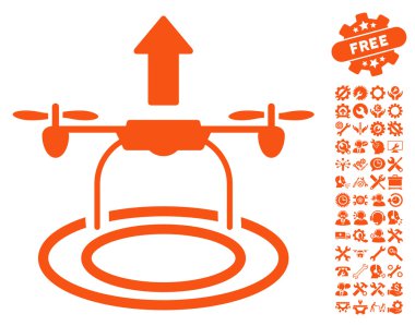 Araçlar Bonusu ile Drone Vektör Simgesini Başlat