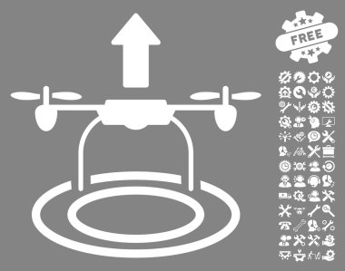 Araçlar Bonusu ile Drone Vektör Simgesini Başlat