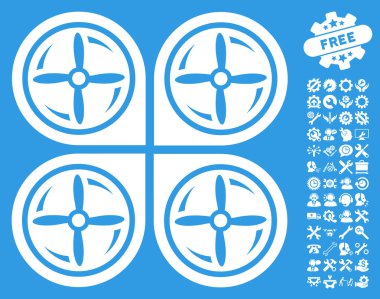 Nanocopter Vidalar Takımbonus ile Rotaion Vektör Simgesi