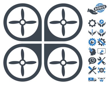 Araçlar Bonus ile Nanocopter Vektör Simgesi