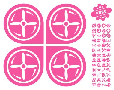 Nanocopter Vidalar Takımbonus ile Rotaion Vektör Simgesi