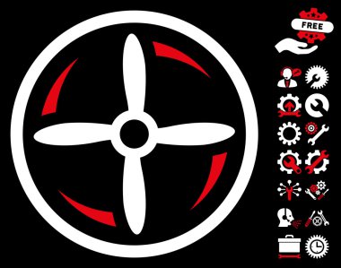 Araçlar bonus ile Drone Vida Rotasyon Vektör Simgesi