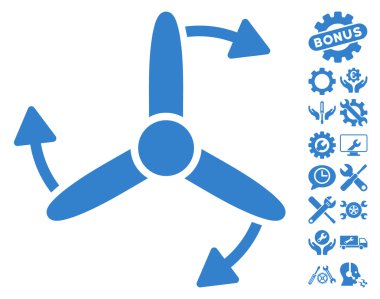 Üç uçlu vidalı döndürme vektör simgesi araçlar Bonus ile