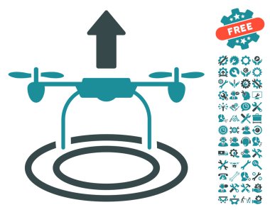 Araçlar Bonusu ile Drone Vektör Simgesini Başlat