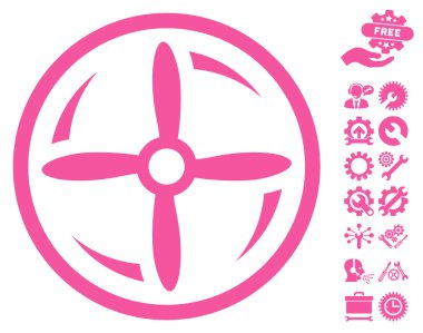 Araçlar bonus ile Drone Vida Rotasyon Vektör Simgesi