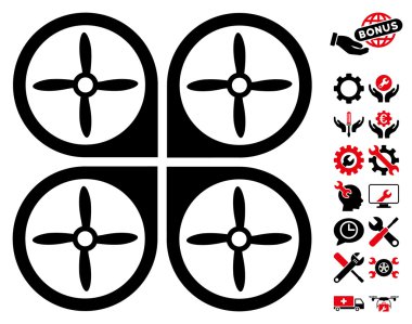 Araçlar Bonus ile Nanocopter Vektör Simgesi