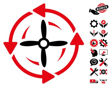 Vida Rotasyon Vektör Simgesi Araçları Bonus ile