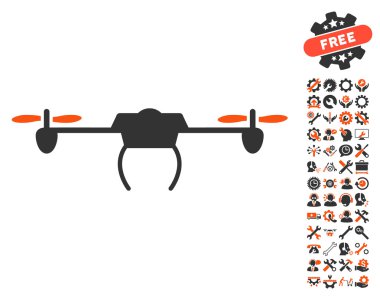 Araçlar bonus ile Drone Vektör Simgesi