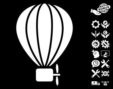 Araçlar Bonus ile Aerostat Balon Vektör Simgesi