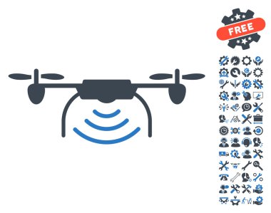 Radyo Verici Airdrone Vektör Simgesi Araçları Bonus ile