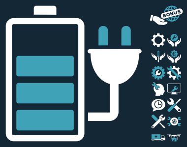 Araçlar Bonusu ile Pil Vektör Simgesini Şarj Edin