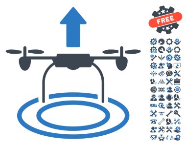 Araçlar Bonusu ile Drone Vektör Simgesini Başlat