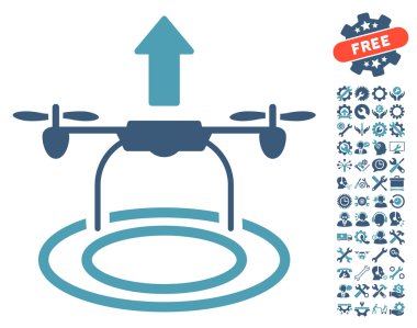 Araçlar Bonusu ile Drone Vektör Simgesini Başlat