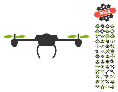 Araçlar bonus ile Drone Vektör Simgesi