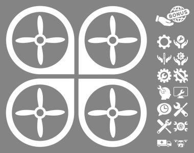 Araçlar Bonus ile Nanocopter Vektör Simgesi