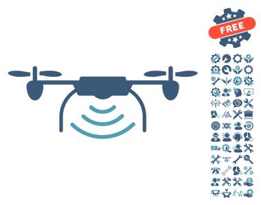 Radyo Verici Airdrone Vektör Simgesi Araçları Bonus ile