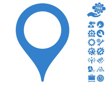 Araçlar Bonus ile Harita İşaretçisi Vektör Simgesi