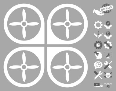 Araçlar Bonus ile Nanocopter Vektör Simgesi