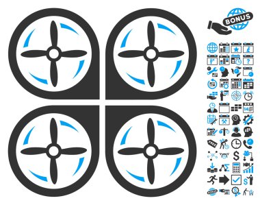Bonus ile Quadrotor vidayı döndürme simgesi