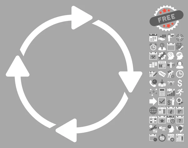 Rotationssymbol mit Bonus — Stockvektor