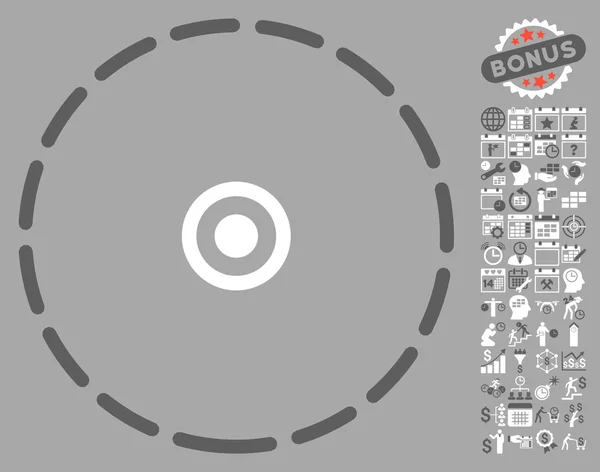 Icône de zone ronde avec bonus — Image vectorielle