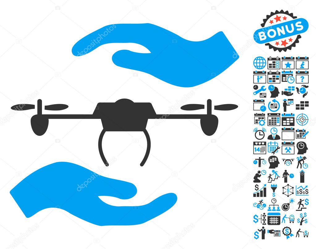 Airdrone Care Hands Icon With Bonus