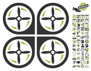 Bonus ile Quadrotor vidayı döndürme simgesi