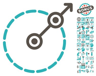 Bonus ile yuvarlak alan çıkış simgesi