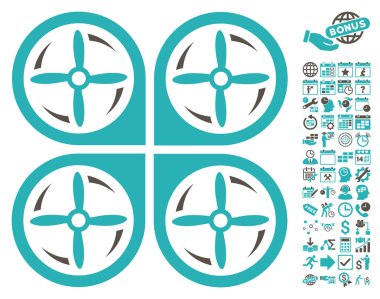 Bonus ile Quadrotor vidayı döndürme simgesi