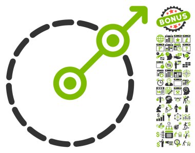 Bonus ile yuvarlak alan çıkış simgesi