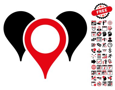 Bonus ile harita işaretçiler simgesi