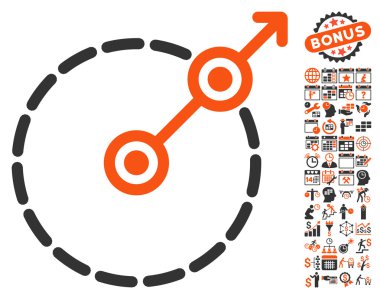 Bonus ile yuvarlak alan çıkış simgesi